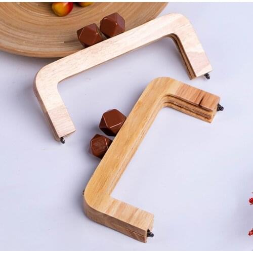 20 Cm Nature Lozengeacrylic Resin Plastic Rose Red Candy Clasp Screw Nature Solid Wood Purse Frame Bag Handle Parts Accessories