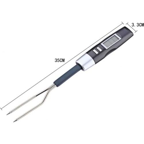 Durable Cooking Thermometer Dual Probe Clear LCD Screen Metal Preset Temperature Settings Food Thermometer for BBQ Kitchen Tools