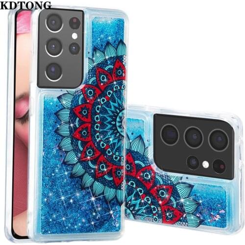 Phone Case for Samsung Galaxy A72 A52 A42 A32 A12 5G S20 FE S21 Plus Ultra Capa Liquid Quicksand Soft TPU Shockproof Cover