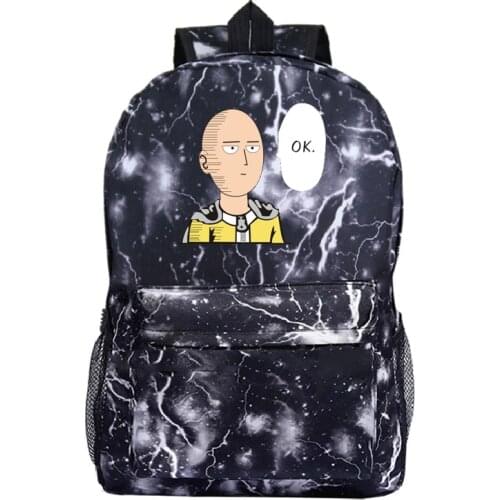 Hot sale ONE PUNCH-MAN Backpacks Boys Girls Fashion book bag teens back pack Students School Bag Men Women Sport Bag Mochila