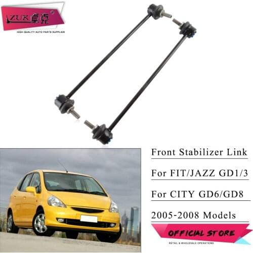 ZUK 2PCS Front Stabilizer Link Suspension Sway Bar Ball Joint For FIT JAZZ 2005 2006 2007 2008 GD1 GD3 CITY GD6 GD8 1.3L 1.5L
