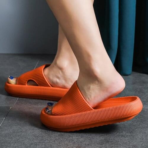 2021 Thick Soft Sole Home Women Ladies Platform Flat Shoes Non-slip EVA Indoor Slides Slippers Heel Unisex Slippers
