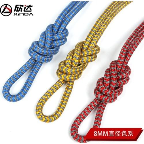 8mm High temperature climbing rope grasping rope work garden high altitude climbing tree training rising special static rope