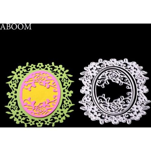 ABOOM New Design Flower Lace Leaf Metal Carbon Steel Die Cut Embossing Stencils Cutting Dies Scrapbooking Album Decoration Mold