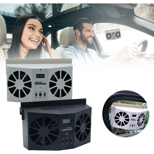 Car Ventilator Solar Powered Car Exhaust Fan Cools Down and Air Circulation Smoke Exhaust Fan Car Ventilation Fan
