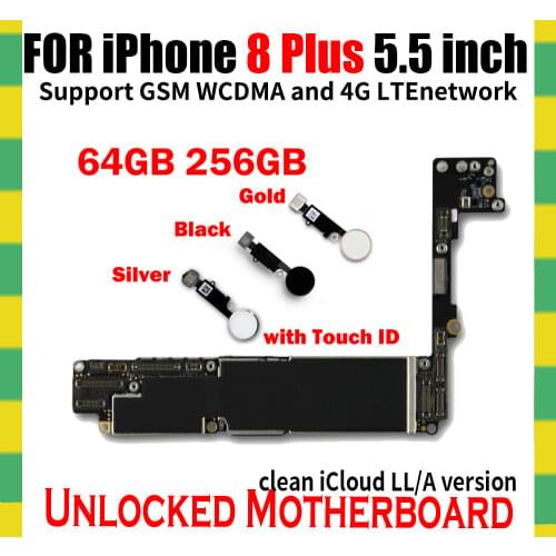 100% Original Unlocked For iphone 6 6s 7 8 Plus 4s 5 5s Motherboard For iphone 6s Plus 7 Plus 8 Logic Board With IOS+full Chips