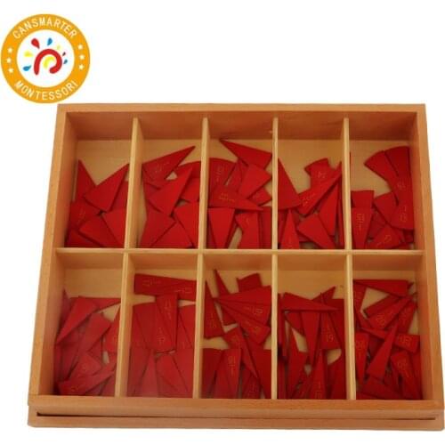 Montessori Baby Toy Cut-Out Fraction Circles Teaching Aids Wooden Toy Board Education Preschool Kids