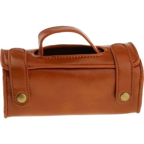 Men Toiletry Travel Bag Shaving Accessory Kit PU Leather Organizer Bag