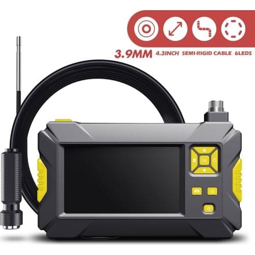 New haltegriff bildschirm endoskop kamera 3.9mm semi-starre kabel 2,0 mp schlange kamera HD 4,3 zoll display P30