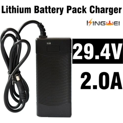 KingWei 1Pcs High Quality Electric Bicycle Battery Li-ion Battery Pack Charger AC 29.4V 2A With 5.5mm * 2.1mm Plug Cable