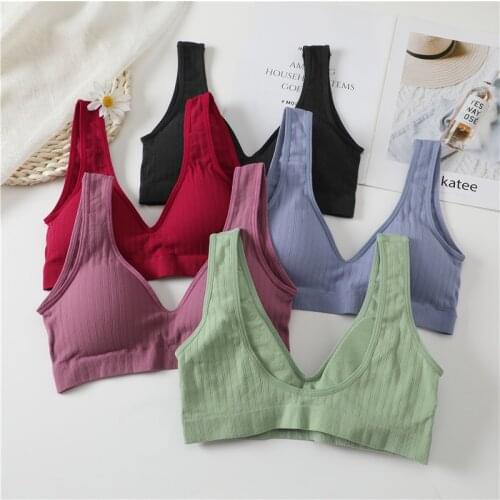 FINETOO Women Tank Top Sexy Seamless Bra Padded Push Up Bralette Lingerie For Female Underwear Backless Intimates