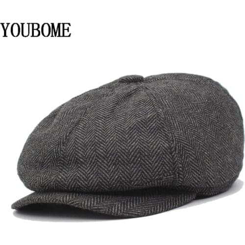 YOUBOME Fashion Brand Men Octagonal Hats For Men Women Beret Gorras Planas Snapback Caps Male Casquette Octagonal Newsboy Cap