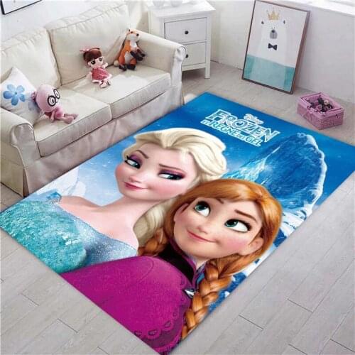 Cartoon Princess Disney Frozen Childrens Play Mat Cute Childrens Room Carpet Girl Bedroom Living Room Childrens Carpet Gift