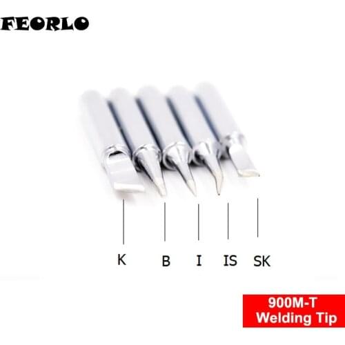 FEORLO Soldering Iron Tip 900M-T- I B K IS SK for Hakko 936 Soldering Rework Station esd 907 handle free shipping