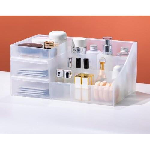 Desktop Cosmetic Storage Box Drawer Type Large Plastic Dressing Table Jewelry Box Storage Stationery Storage