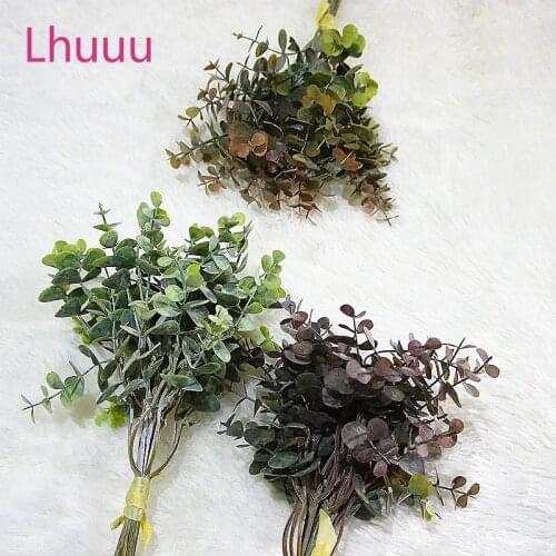 Nordic Ins Handwriting 6 Fork 36 Mesh Eucalyptus Leaf Simulation Leaf Material Plant Wall Landscape Decorative Fake Flower