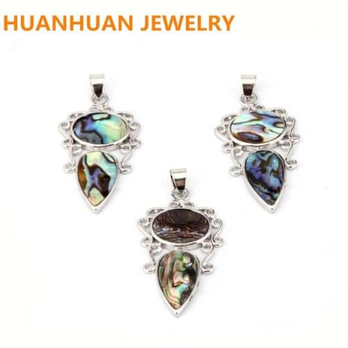 2021 Fashion Jewelry Pendants 1PC Natural Abalone Shell Pendants Charms Beads for DIY Jewelry Necklaces For Women Party Gifts