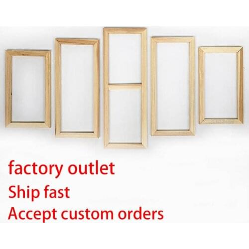 Factory Directly 5 Panel Wood Frame Set for Canvas Oil Painting Tool Custom DIY Inner Wooden Frame for Painter Gallery Prints