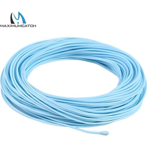 Maximumcatch Saltwater Fly Line 90FT 8wt/9wt/10wt 2 welded Loops Floating Fly Fishing Line Sandy Blue Color