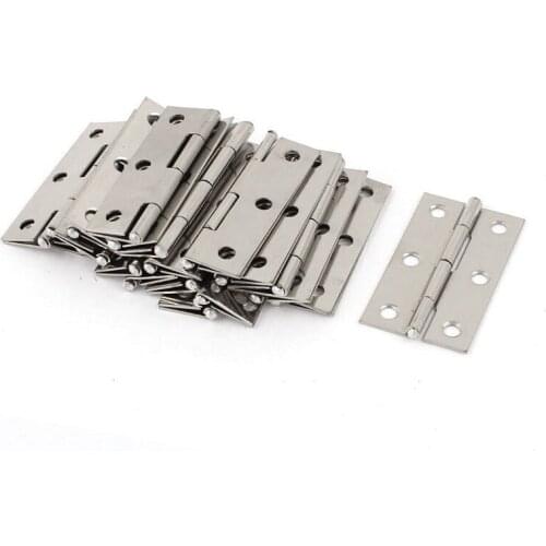 SHGO HOT-2.5 inches Long 6 Mounting Holes Stainless Steel Butt Hinges 20 Pcs (Pack of 20)