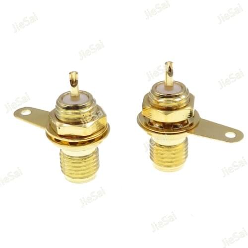 5PCS SMA Famale Plug High RF Coaxial Connector SMA-50KY Antenna Pedestal with Nut Gasket Panel Fixed 50 Ohm