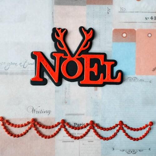 Layer noel word with deer head scrapbook die Metal Cutting Dies DIY Scrapbook Paper Cards Embossing Craft Die Cut handmade craft