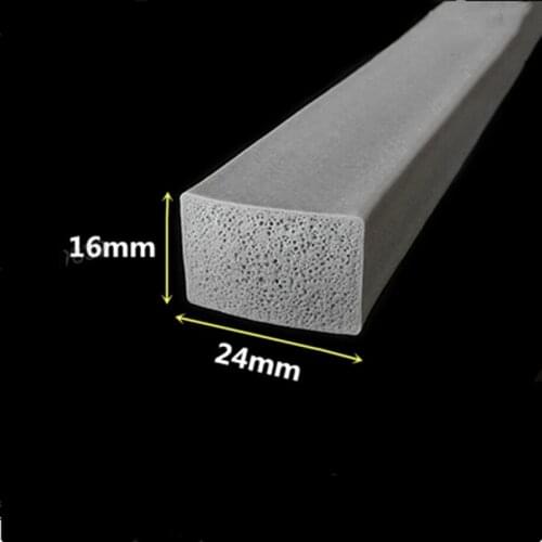 Silicone Foam Sealing Strip Bar High Temperature Heat Insulation Gasket Rubber Pad 3mm - 20mm Gray