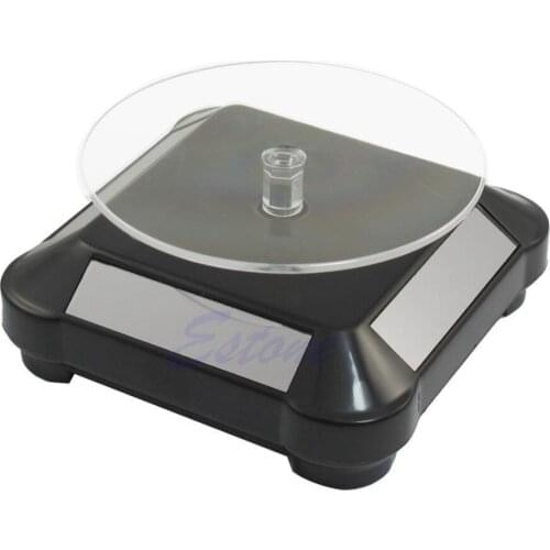 Solar Showcase 360 Turntable Rotating Jewelry Watch Phone Ring Display Stand