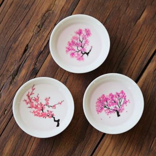 Magic Sakura Cup Japanese Cold Temperature Color Changing Tea Cup Flower display Teacup Ceramic Kung fu Tea Cup Tea Bowl