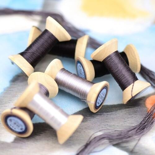 Embroidery thread / silk thread / 20 meters per thread / embroidery thread / silver gray