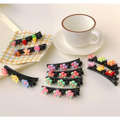 Summer Children Cute Cartoon Flower Fruit Ornament Hair Clips Girls Lovely Acrylic Barrettes Hairpins Kids Hair Accessories