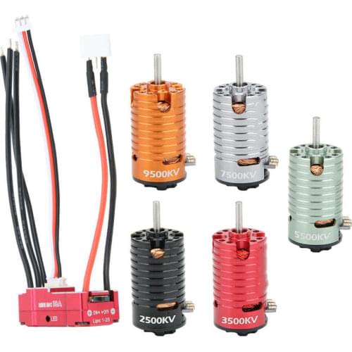 RC Parts 1410 Brushless Motor + 18A Red ESC Set RC Car Replacement Accessory Spare Part RC Toy Accessory