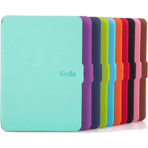 Auto Waking/Sleeping E-Reader Protective Shell For Amazon Kindle Paperwhite 1/2/3 Ultra Slim PU Leather Protective Case Cover