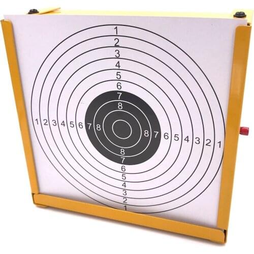 Yellow Pellet Trap with 2 Red Built-in Spinner Targets+20 Bulls-eyes Paper Targets-5.50“*5.50