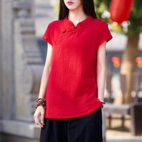 2020 Women Design Cotton Linen Soft Spring Summer Elegant Solid Color Clothes