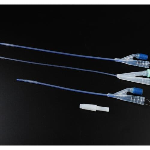 Female Dog 2 Ways Foley Catheter 100% Silicon with Rigid Guide Wire&Plug 6FR 8FR 20cm Urinary Sterile