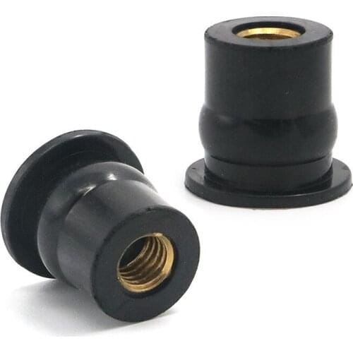 M5 10PCS Windscreen Fairing Rubber Brass Well Nuts For KAWASAKI Z1000SX Z1000 ZX-10R ZX-6R ZX10R ZZR1400 ZX-9R ZX-14R Z900 Z650