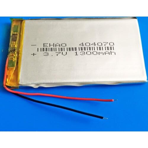 3.7V 1300mAh 404070 polymer lithium li-po Rechargeable battery for MP3 GPS DVD bluetooth Laptop recorder e-book camera