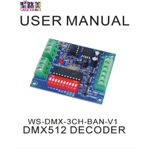 3CH 4CH RGB RGBW Channel DMX512 Controller Dmx 512 Dimmer LED DMX512 Decoder DC5V-24V for SMD 5050 2835 Led Strip Light Tape
