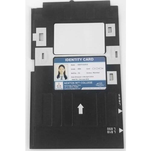 50X Glossy Finish Surface White Blank Inkjet ID PVC Card+ 1pc ID Card Tray for Epson Inkjet Printers A50,T50,R280,L800,L805 etc