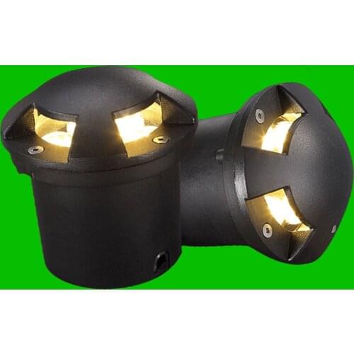 6pcs 3w 6w 9w 12w LED underground buried light Translucent 4 side lighting AC85-265v outdoor step garden landscape light
