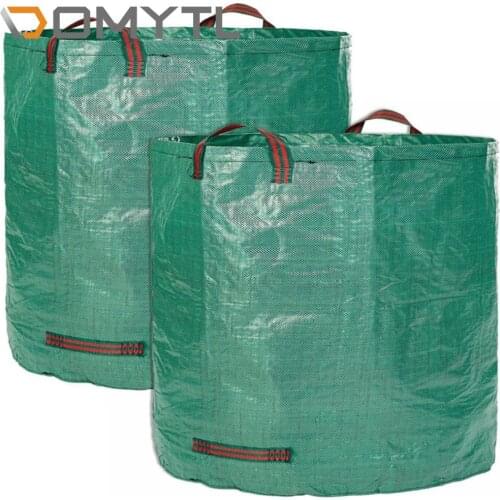 670*770mm Large Capacity Garden Bag Reusable Leaf Sack Trash Can Foldable Garbage Waste Collection Container Storage