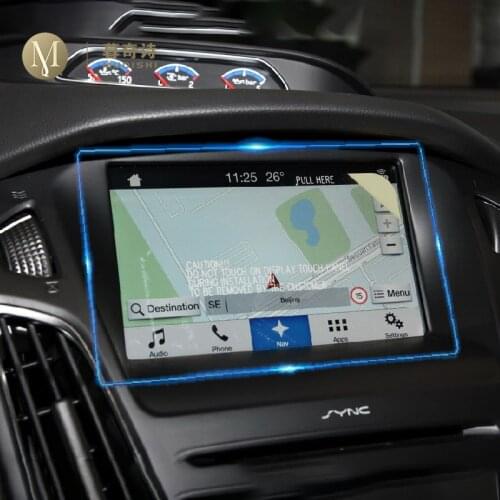 8 Inch For Ford Escort Focus RS ST Tempered Glass Car Navigation Screen Protector LCD Display Film Protector 2017 2018 2019