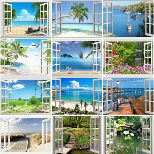 EverShine Diamond Embroidery Landscape Diamond Painting Set Sea Full Square Picture Rhinestones Full Drill Cross Stitch Wall Art