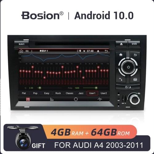 Bosion Android 10.0 DSP 2 din Car Radio Multimedia Video Player For Audi A4 B9 B8 B7 B6 S4 RS4 SEAT Exeo Navigation GPS 2din DVD