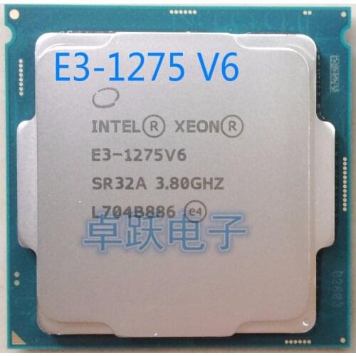 Free shipping E3-1275V6 Original Intel Xeon E3 1275V6 CPU 3.80GHZ Quad-Core processor LGA1151 E3-1275 V6