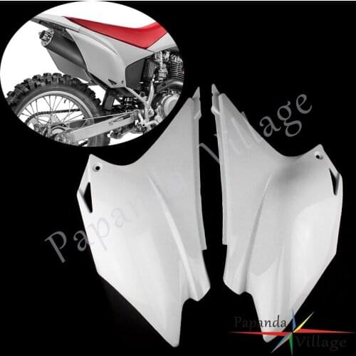 For Honda CRF230F CRF150F 2015-2019 Motorcycle Enduro Off Road White Plastic Side Cover Fairing Cowl Side Frame Guard Protector