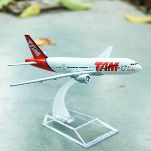 Brazilian TAM Airlines Boeing 777 Aircraft Model 6" Metal Airplane Diecast Mini Moto Collection Eduactional Toys for Children