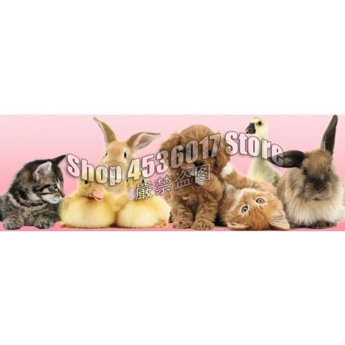 Diamond Mosaic Animal Friends Full 5d Diy Diamond Painting Dogs Cats Rabbits Diamond Embroidery Home Decoration Cross Stitch Kit