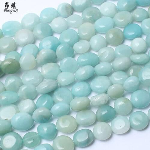 New 7-9mm Irregular Aquamarines Stone Beads For Jewelry Making Bracelet Necklace 15inches Wholesale Price Natural Stone Beads
